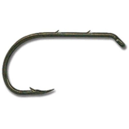 Mustad Classic Beak Hook, Size 20, Forged, 2 Slices In Special Long Shank, Offset, Down Eye, Bronze, 8PK 92641-BR-2/0-8